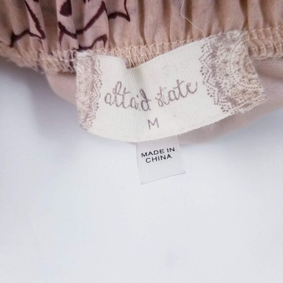 Altar'd State Pink Floral Boho Off Shoulder Top - Picture 5 of 6